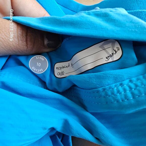 Ivivva lululemon girls Sz 10 blue live to move crop ruched pants - Picture 7 of 8